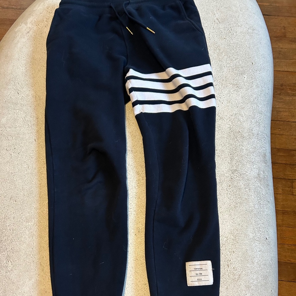 Thom Browne navy sweatpants sweats men size 00